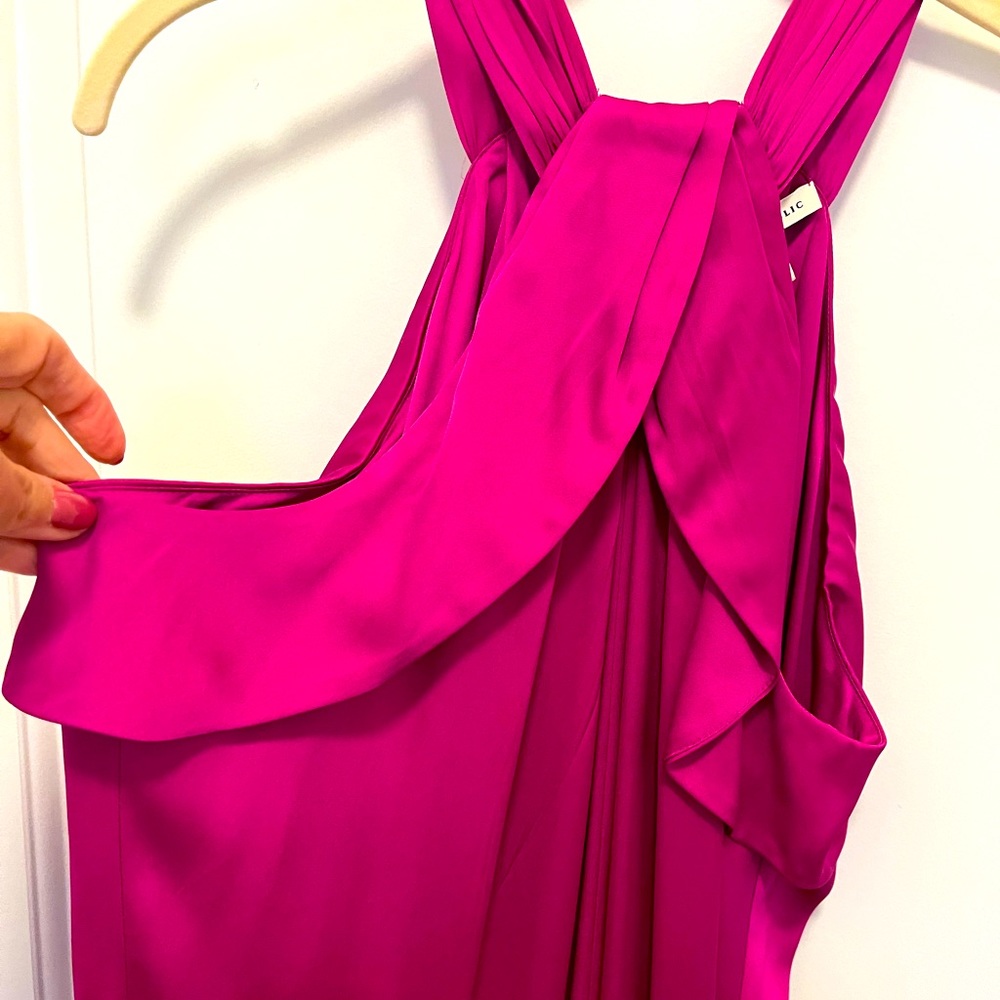 Banana Republic Fuchsia Pink Satin Dress